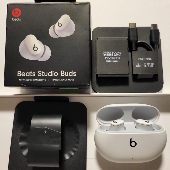 Beats Studio Buds – True Wireless Noise Cancelling Earphones – White - Picture 1 of 6